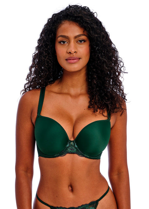 Loveland Deep Emerald Uw Moulded Plunge T-shirt Bra