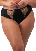 Teagan Black / Almond High Leg Brief