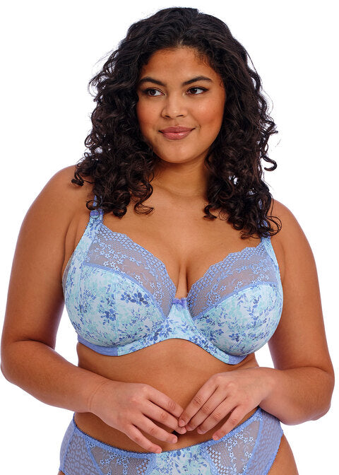 Lucie Cornflower Uw Plunge Bra - Stretch