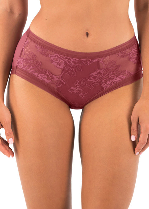 Fusion Lace Rosewood Brief