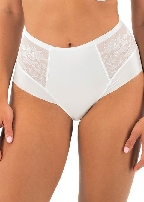 Illusion White High Waist Brief