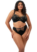 Teagan Black / Almond Uw Padded Half Cup Bra