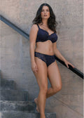 Fusion Lace French Navy Uw Padded Plunge Bra