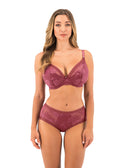 Fusion Lace Rosewood Uw Padded Plunge Bra