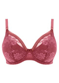 Fusion Lace Rosewood Uw Padded Plunge Bra