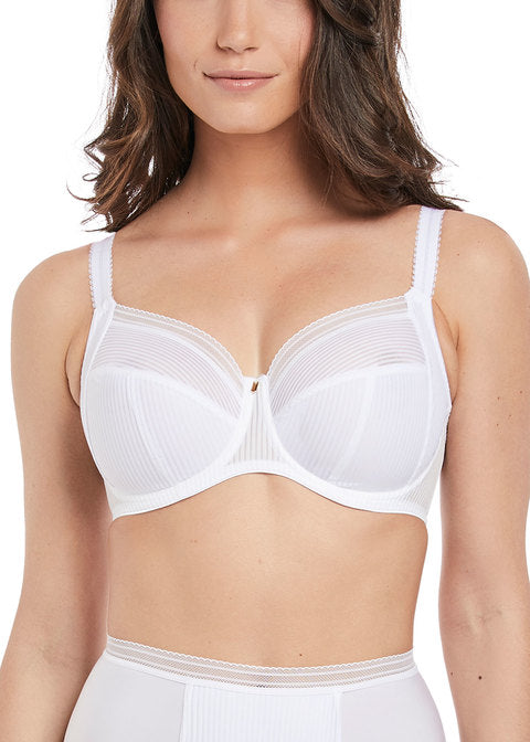 Fusion White Uw Full Cup Side Support Bra